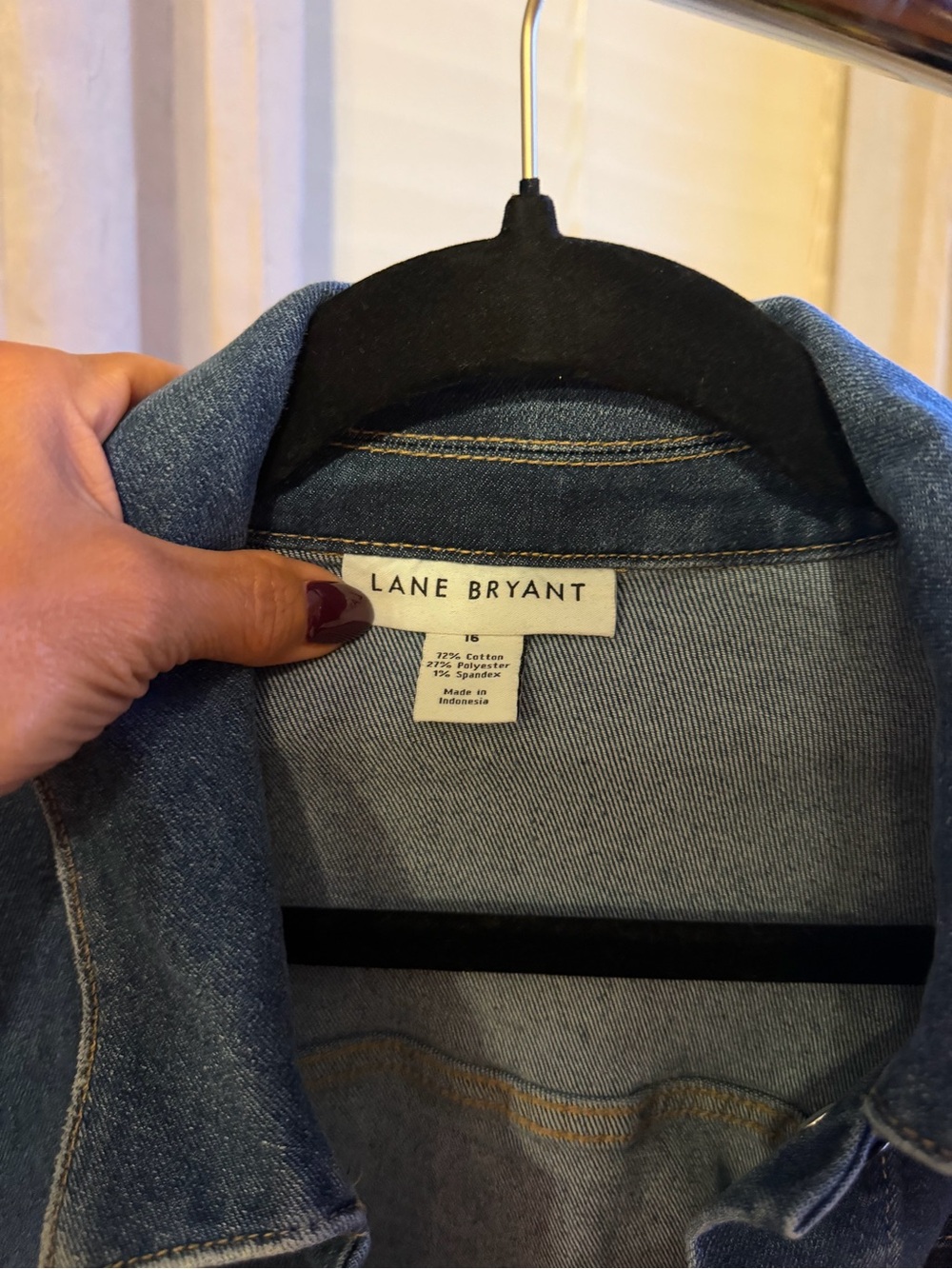 Lane Bryant Blue Denim Trucker Jacket - Picture 4 of 4